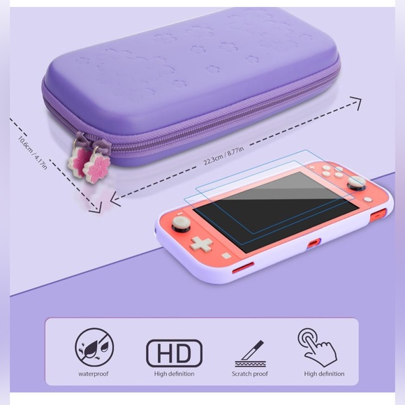 HYPERCASE Purple Carrying Case for Nintendo Switch Lite, LITE ONLY - Picture 4 of 10